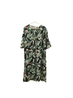 Rachel Zoe swim suit cover up, duster,kimono ,short sleeves, one size, tropical